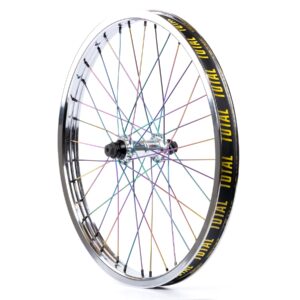 Переднє колесо Total BMX Techfire хром зі спицями Rainbow 10 мм