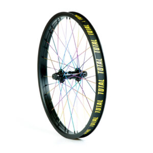 Переднє колесо Total BMX Techfire чорне зі спицями Rainbow 10 мм