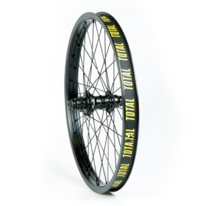 Заднє колесо Total BMX Techfire Cassette чорна втулка з чорним ободом. 9 зубів